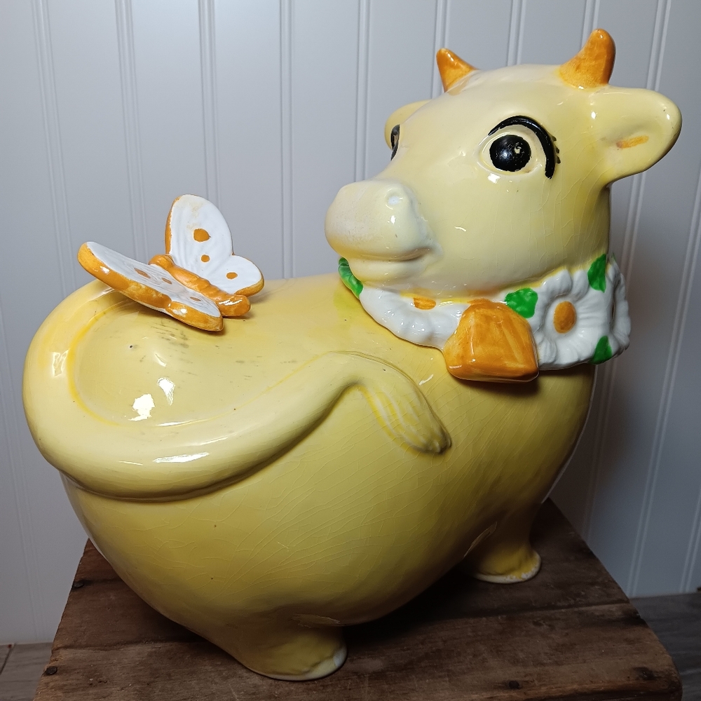 Metlox Poppytrail Cow Cookie Jar   Vintage Sweetheart